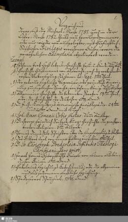 Verzeichnis 1781 - 1782