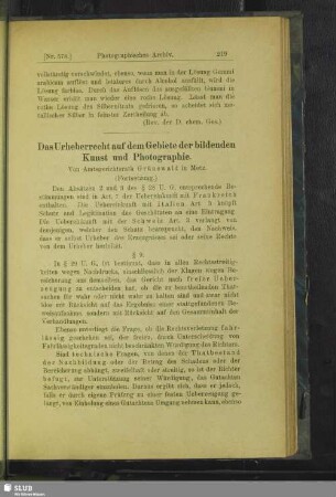 Das Urheberrecht auf dem Gebiete der bildenden Kunst und Photographie