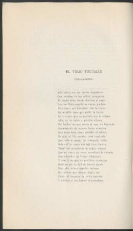 El Viejo Tucumán : (Fragmentos)