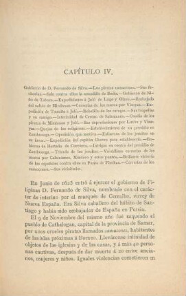 Capítulo IV. Gobierno de D. Fernando de Silva ...