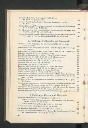 2. Fachgruppe Mathematik und Astronomie
