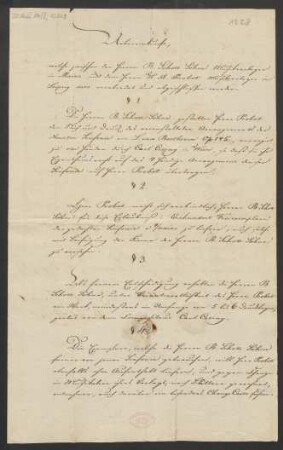 [Verlagsvertrag] Übereinkunft über Carl Czernys Arrangement von Ludwig van Beethovens Sinfonie No. 9