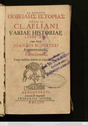 Kl. Ailianu Poikilēs Istorias Biblia. 14.