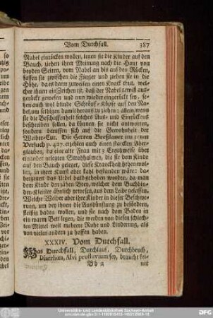 XXXIV. Vom Durchfall.