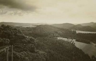Elbsandsteingebirge. Böhmen. Blick vom Grossstein zum Tanzplan