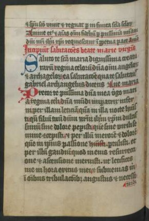 Quinque salutationes BMV, lat. mit schwed. Gebeten