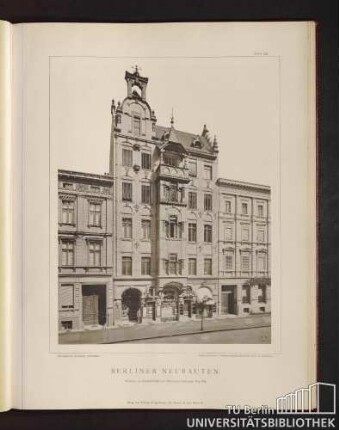 Tafel 22. Wohn- und Geschäftshaus Wilhelm-Strasse No. 44.