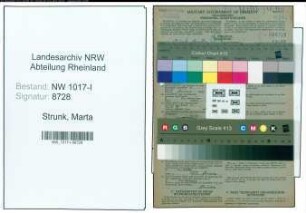 Entnazifizierung Marta Strunk , geb. 01.02.1901 (Verkaeuferin)