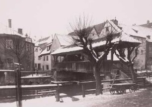 Gedeckte Brücke, Amberg, Schiffbrücke, vor 1945