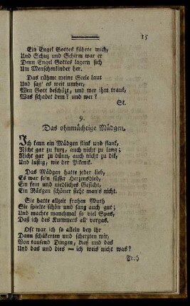 9. Das ohnmächtige Mädgen.