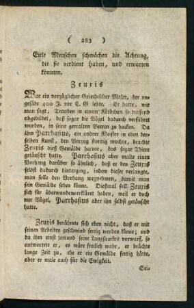 283-287, Eitle Menschen schwächen die Achtung, die sie verdient haben, und erwarten könnten