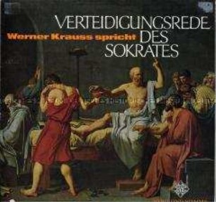 Werner Krauss spricht Sokrates (nach Platon), Plattenhülle