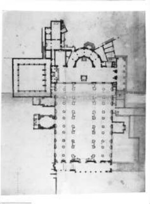 Codex Spada, vol. II, San Giovanni in Laterano, Grundriss, westliche Hälfte