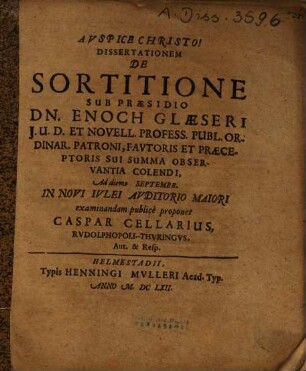 De sortitione