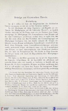 Beiträge zur Galoisschen Theorie.