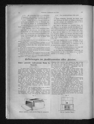 Erfindungen im Hochbauwesen aller Länder.