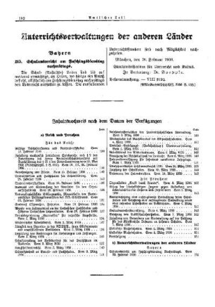Schulunterricht am Faschingsdienstag nachmittags : [Amtliche Erlasse der Unterrichtsverwaltungen der anderen Länder] ; [Bayern] ; [Amtlicher Teil]