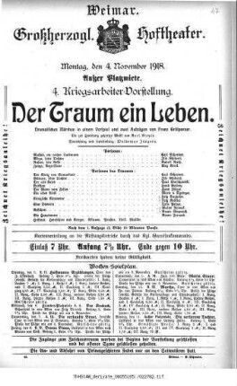 Der Traum ein Leben