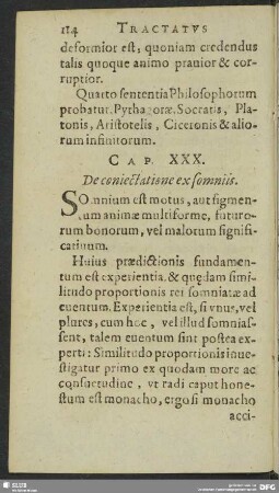 Cap. XXX. De coniectatione ex somniis