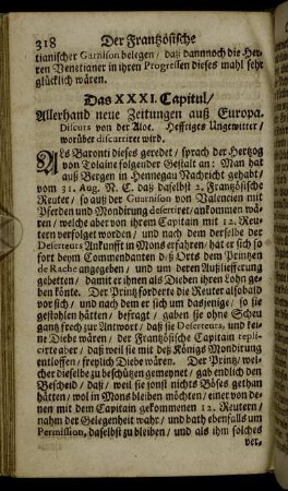 Das XXXI. Capitul.