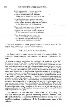 Address by Hon. WM. H. BOGART.