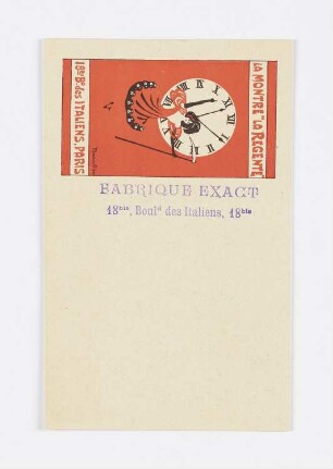 Postkarte: "La Montre la Regente"