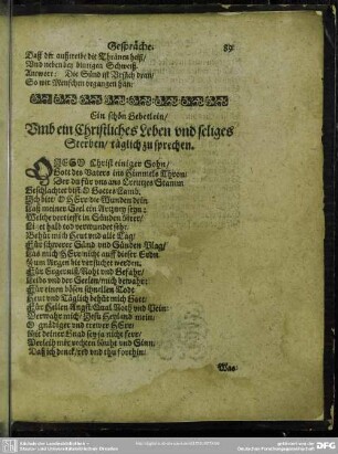 Ein schön Gebetlein
