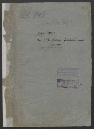 Einführungsmusik Gerling 1777; V (4), Coro, orch, bc; BR-CPEB Fp 54, Fp 54.1; H 821h; Wq deest : Mache dich auf, werde Licht