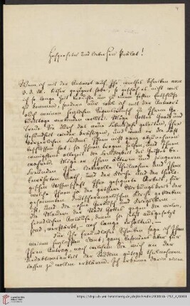 Korrespondenz Eduard Karl August Riehm / Carl Ullmann: Brief von Eduard Karl August Riehm an Carl Ullmann