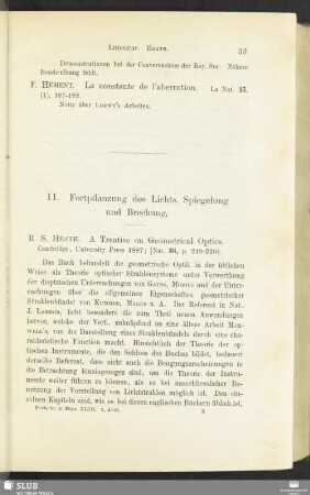 11. Fortpflanzung des Lichts, Spiegelung und Brechung