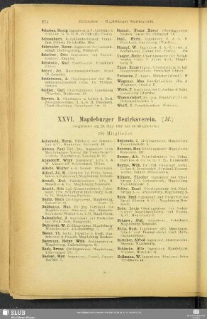 XXVI. Magdeburger Bezirksverein.