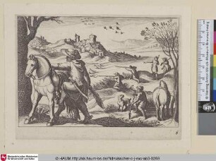 [Jäger schießen Vögel; Hunters Shooting Birds]
