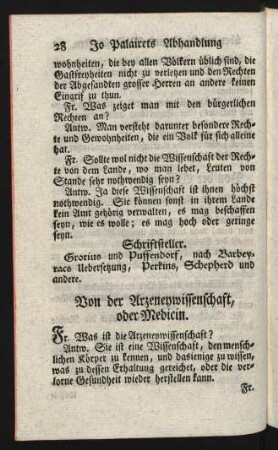 Von der Arzeneywissenschaft, oder Medicin