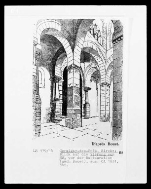 Germigny-des-Prés: Ansicht Eglise de la Très-Sainte-Trinité, Blick in die Vierung