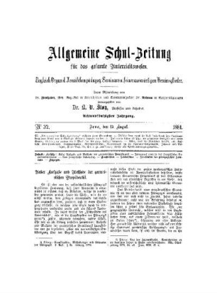 Ueber Aufgabe und Methode der geometrischen Propädeutik