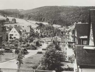 Schlema. Oberschlema. Ortsansicht : Schlema-Oberschlema (Kreis Aue) Ortsteilansicht mit Parkanlage