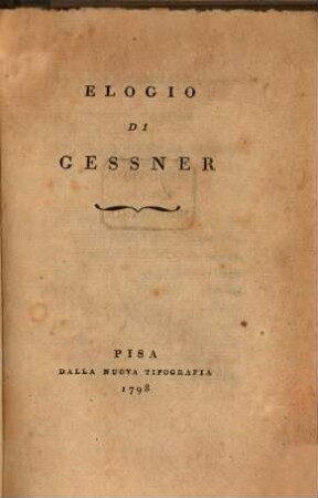 Elogio Di Gessner