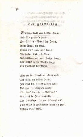 Der Fremdling.