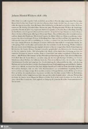 Johann Hinrich Wichern 1808-1881