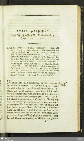 Erstes Hauptstück. Großfürst Jaroßlaw II. Wsewolodowitsch. Jahr 1238 - 1247