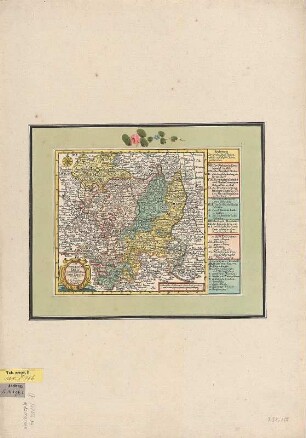 Karte vom Kreis Görlitz, ca. 1:500 000, Kupferstich, um 1750