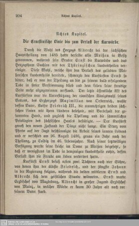 Achtes Kapitel. Die Ernsetinische Linie bis zum Verlust der Kurwürde
