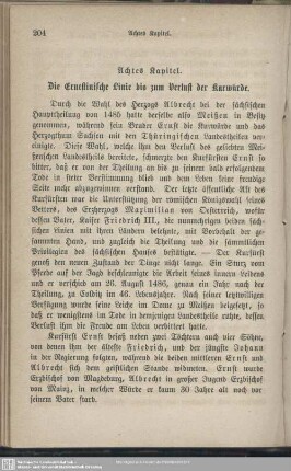 Achtes Kapitel. Die Ernsetinische Linie bis zum Verlust der Kurwürde