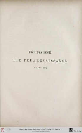 Zweites Buch: Die Frührenaissance