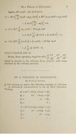 On the theorem in elimination.