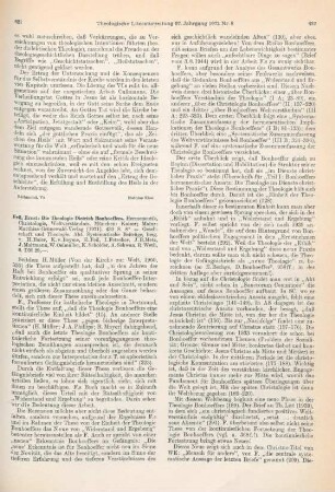 621-625 [Rezension] Feil, Ernst, Die Theologie Dietrich Bonhoeffers