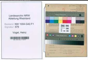 Entnazifizierung Heinz Vogel , geb. 20.04.1915 (Arbeiter)