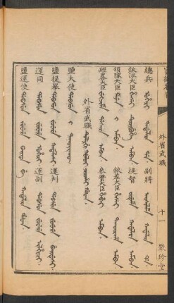 外省武職 = Tulergi goloi coohai hafan