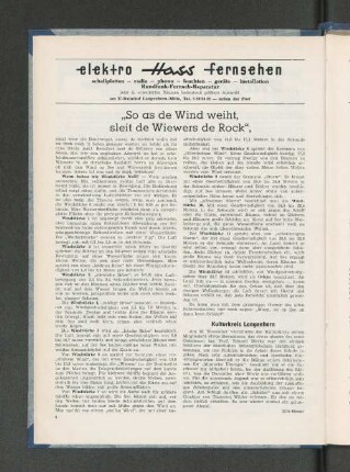 "So as de Wind weiht, sleit de Wiewers de Rock"