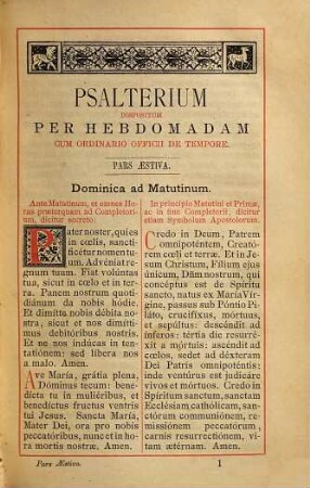 Breviarium Romanum : ex decreto SS. Concilii Tridentini restitutum S. Pii V pontificis maximi jussu editum .... 2